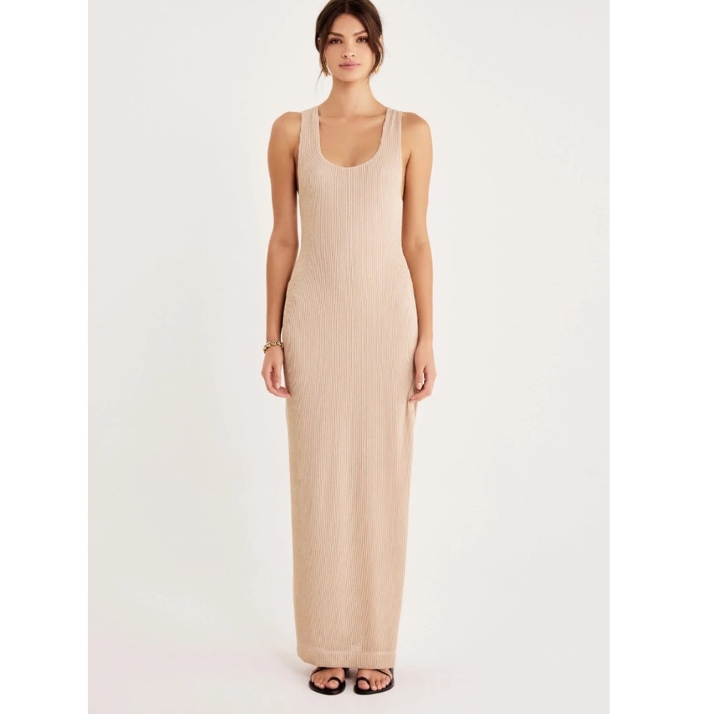 Rumer Rosa Maxi Dress in Nude.